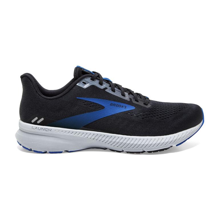 Brooks Men's Launch 8 Light-Cushion Road Running Shoes - Black/Grey/Blue (BYSC95036)